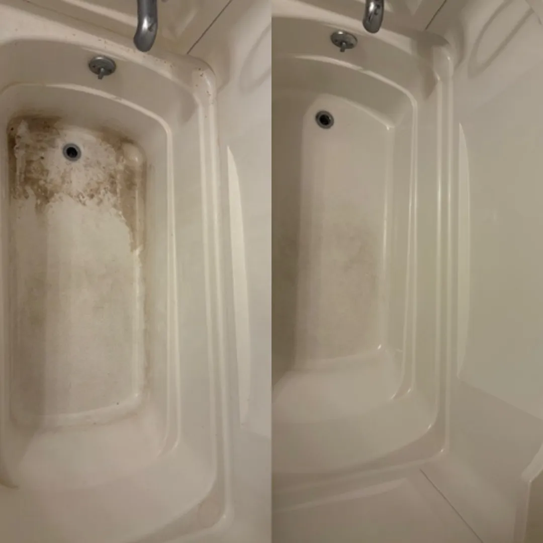 Tub Surround — move-in / move-out before and after